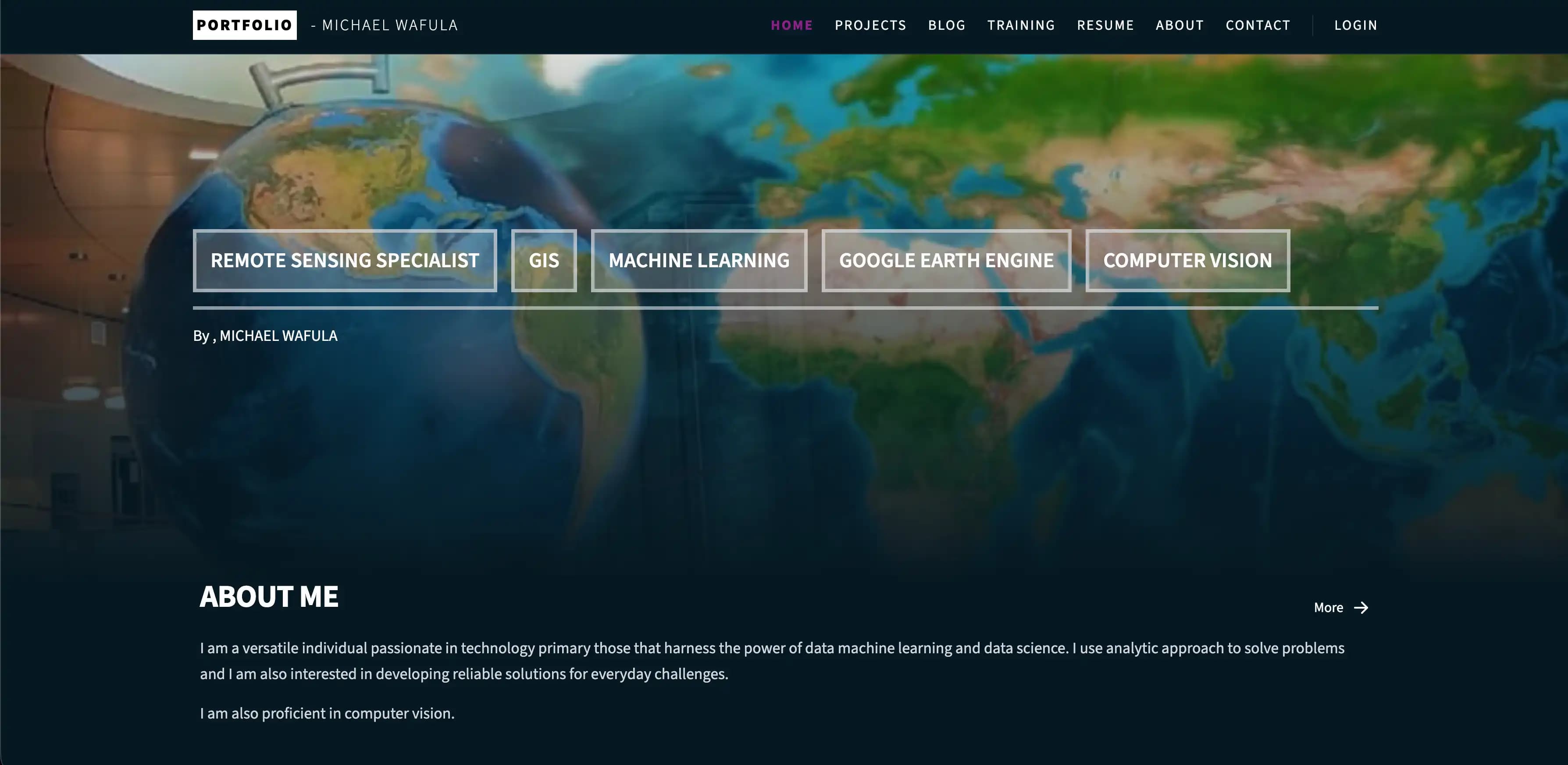 Professional GIS Portfolio Platform for Remote Sensing Specialist